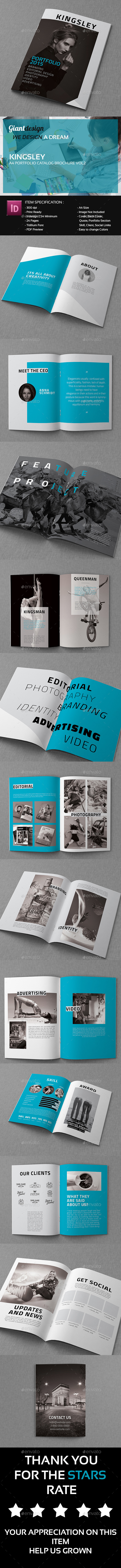 GraphicRiver Kingsley A4 Portfolio Catalog Brochure Vol 2 10436021 GraphicRiver Kingsley A4 Portfolio Catalog Brochure Vol 2 10436021
