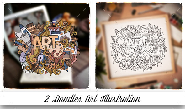 GraphicRiver 2 Art Doodles Design 10538820 GraphicRiver 2 Art Doodles Design 10538820