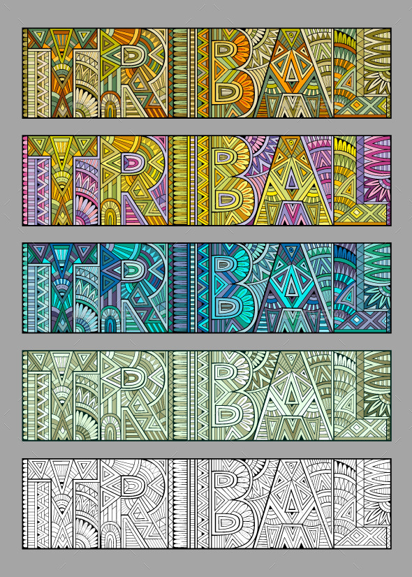 GraphicRiver Tribal Decorative Inscription 10539375 GraphicRiver Tribal Decorative Inscription 10539375