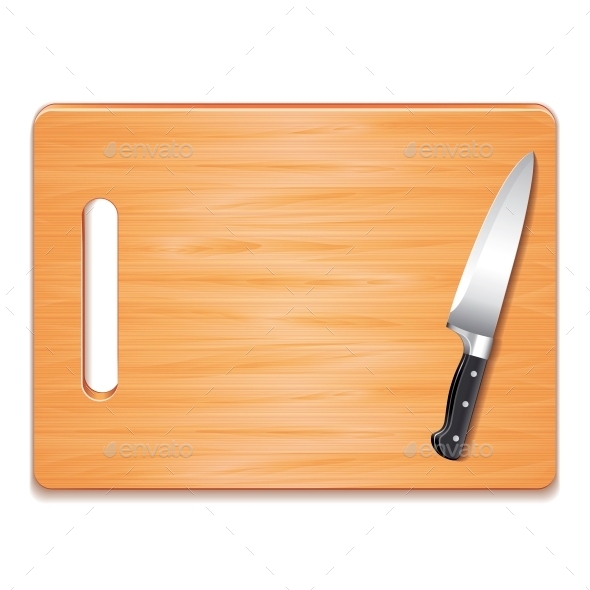 GraphicRiver Cutting Board and Knife 10539857 GraphicRiver Cutting Board and Knife 10539857