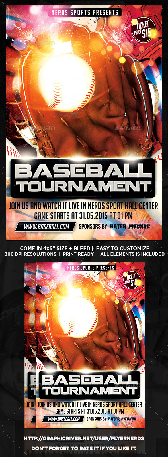 Baseball Competition 2K15 Sports Flyer (Sports)