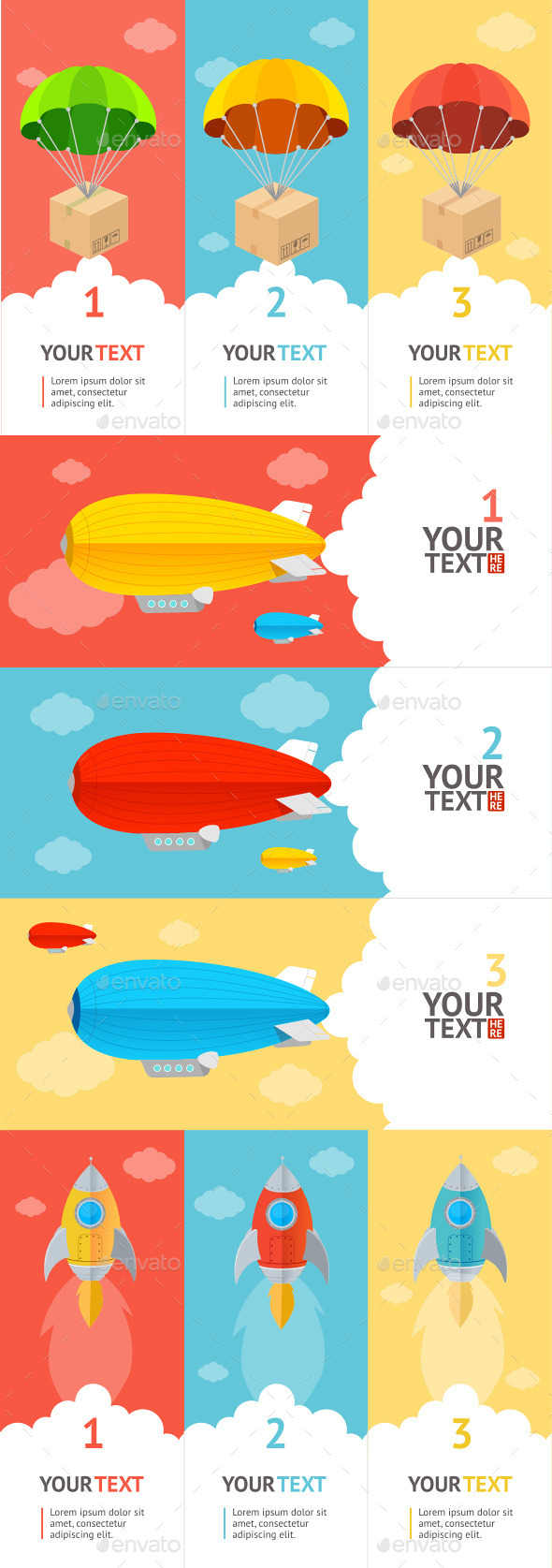 GraphicRiver Parachute Option Banner 10540514 GraphicRiver Parachute Option Banner 10540514