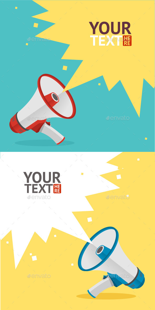 GraphicRiver Megaphone Card 10540546 GraphicRiver Megaphone Card 10540546