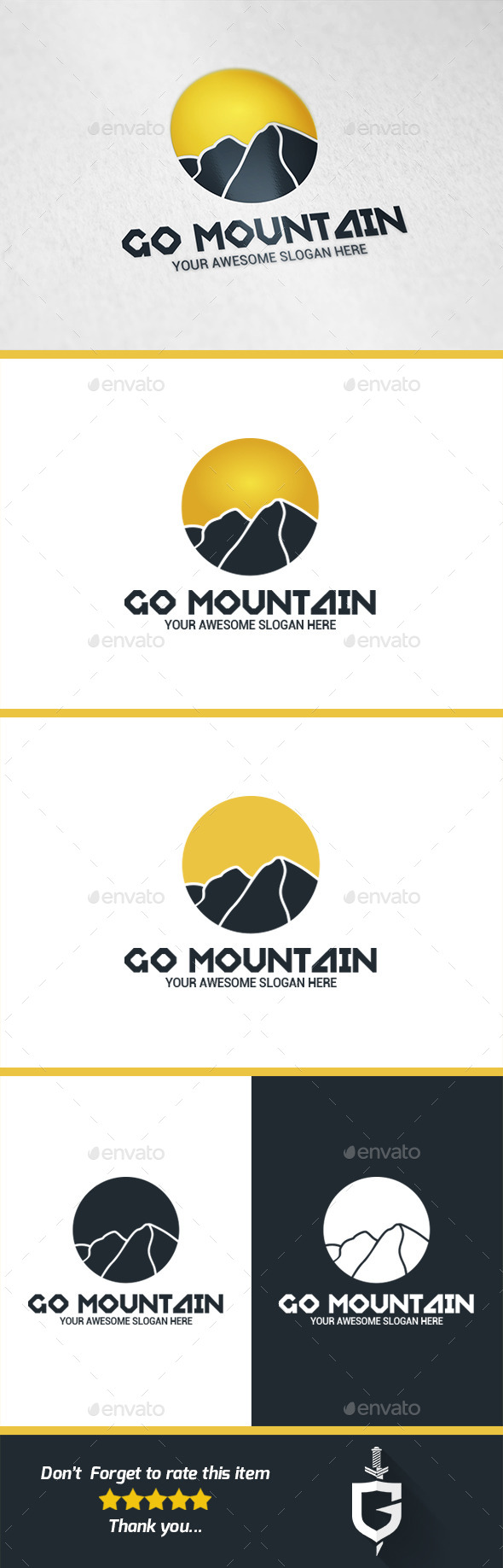 Go Mountain Logo Template