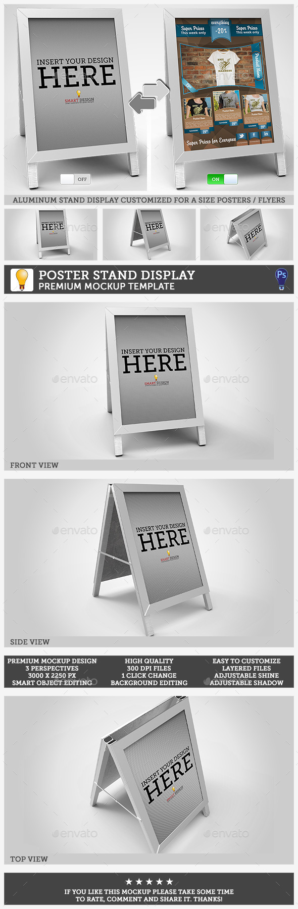 GraphicRiver Poster Stand Display Mockup 10486402 GraphicRiver Poster Stand Display Mockup 10486402