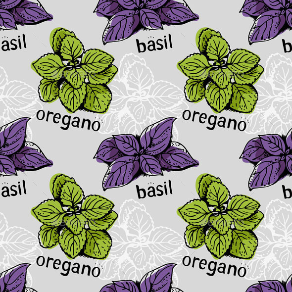 GraphicRiver Basil and Oregano Pattern 10510250 GraphicRiver Basil and Oregano Pattern 10510250