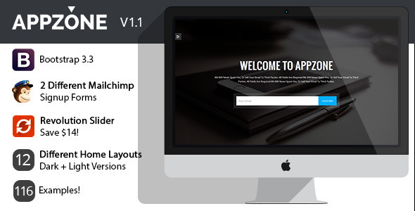 Appzone - Bootstrap Retina App Landing Page