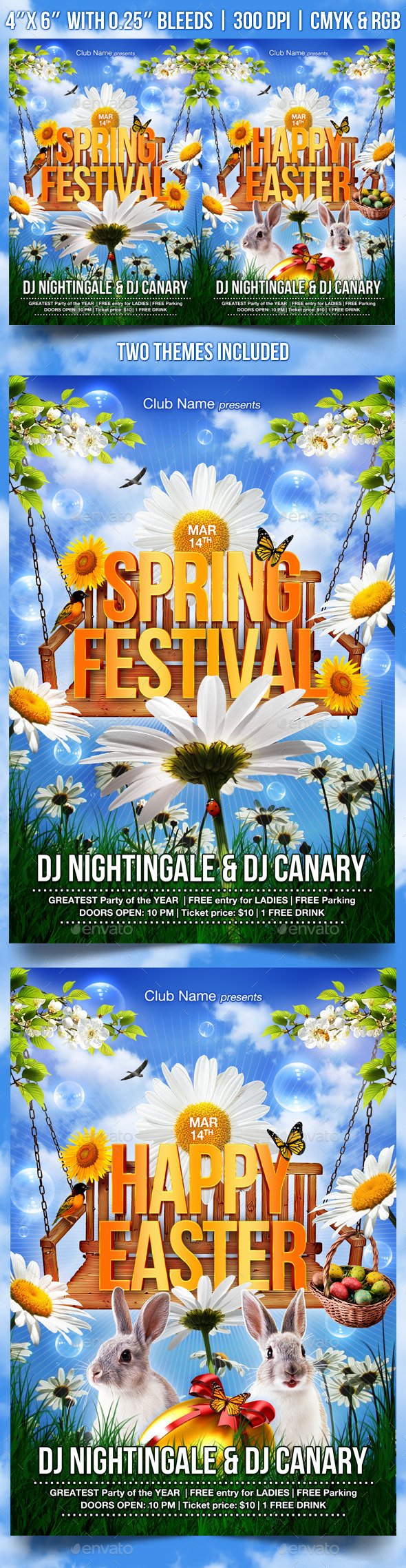 Spring and Easter Flyer Template (Clubs & Parties)