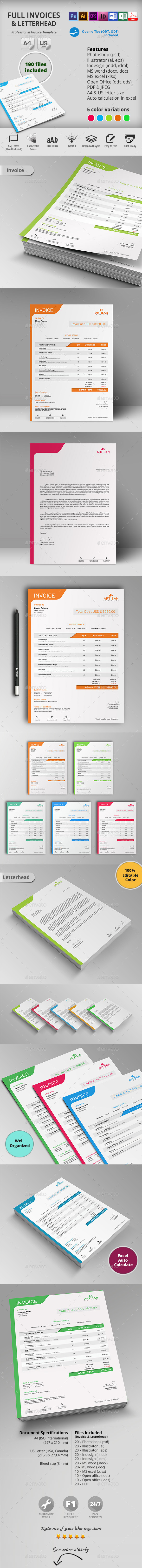 Invoice with Letterhead (Proposals & Invoices)