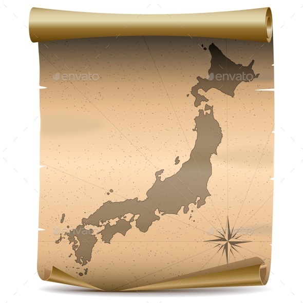GraphicRiver Vector Japan Vintage Map 10543499 GraphicRiver Vector Japan Vintage Map 10543499