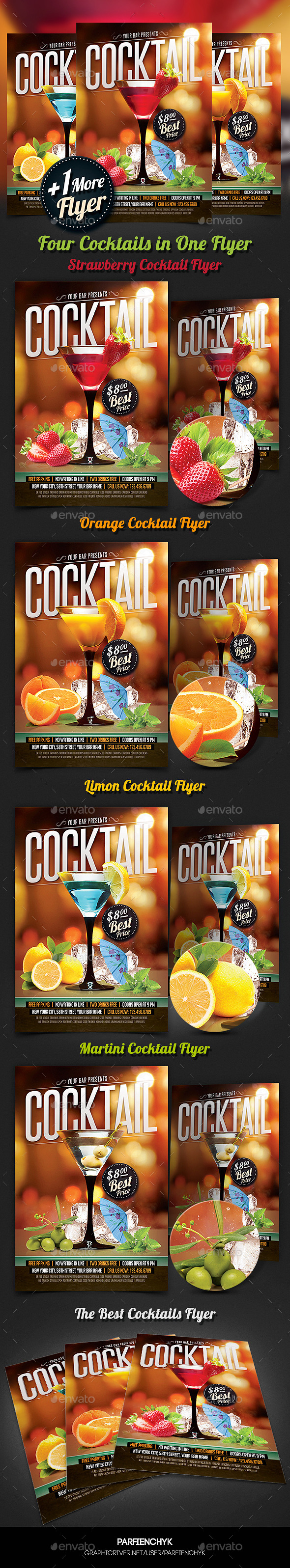 Cocktail Party Flyer Template (Clubs & Parties)