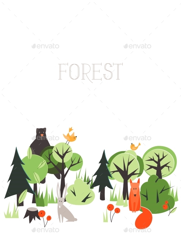 GraphicRiver Forest Animals 10544070 GraphicRiver Forest Animals 10544070
