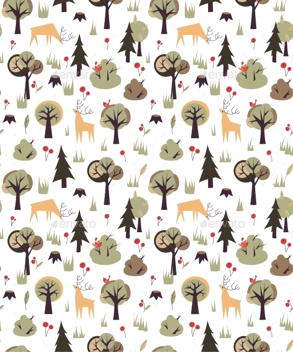 GraphicRiver Forest Animals Pattern 10544075 GraphicRiver Forest Animals Pattern 10544075