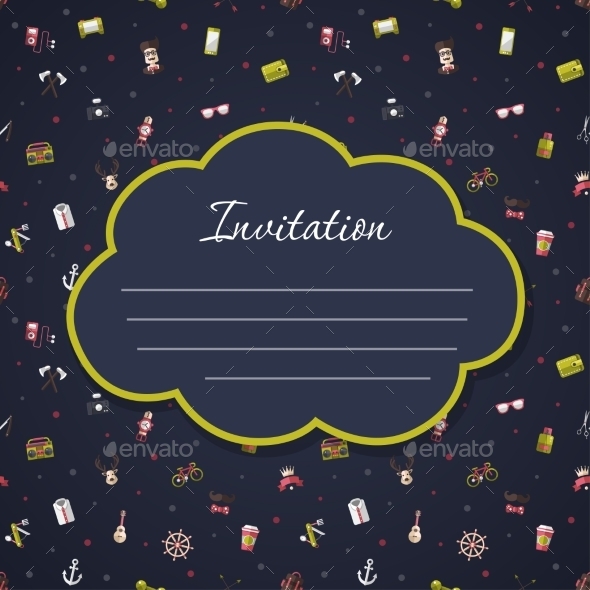 GraphicRiver Hipster Card 10544367 GraphicRiver Hipster Card 10544367