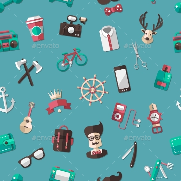 GraphicRiver Hipster Pattern 10544371 GraphicRiver Hipster Pattern 10544371