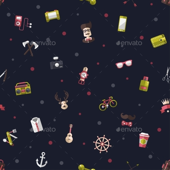 GraphicRiver Hipster Pattern 10544373 GraphicRiver Hipster Pattern 10544373