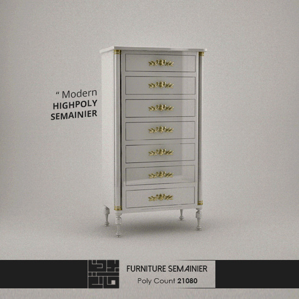 3DOcean Furniture Semainier 3D Model 10544494 3DOcean Furniture Semainier 3D Model 10544494