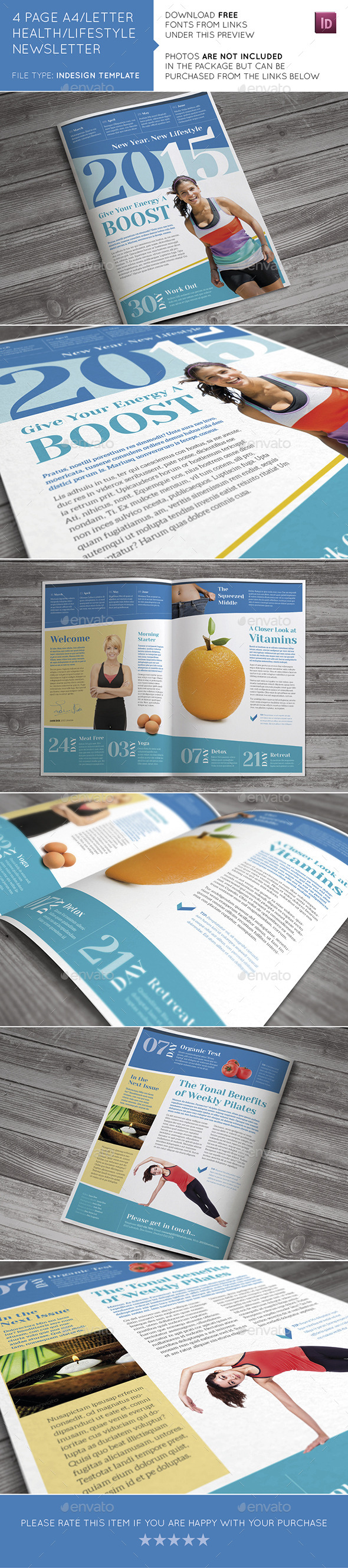 4 Page A4 and US Letter Health/Lifestyle Newslette (Newsletters)