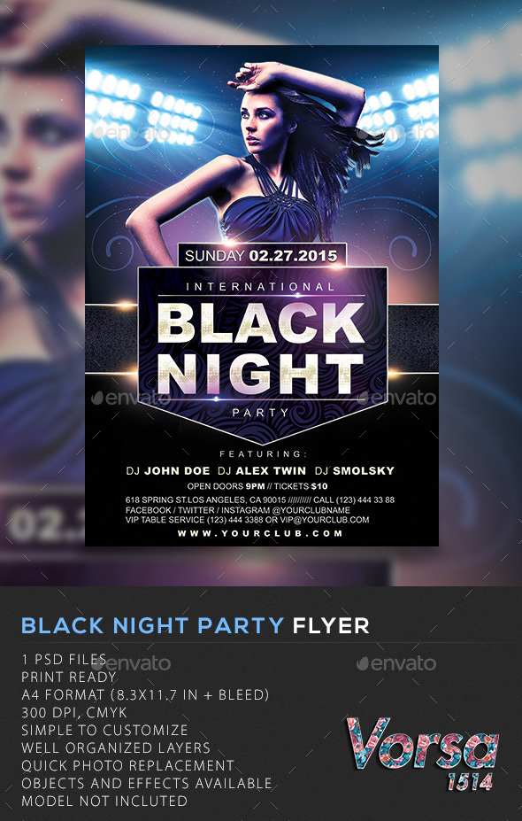 Black Night Flyer (Clubs & Parties)