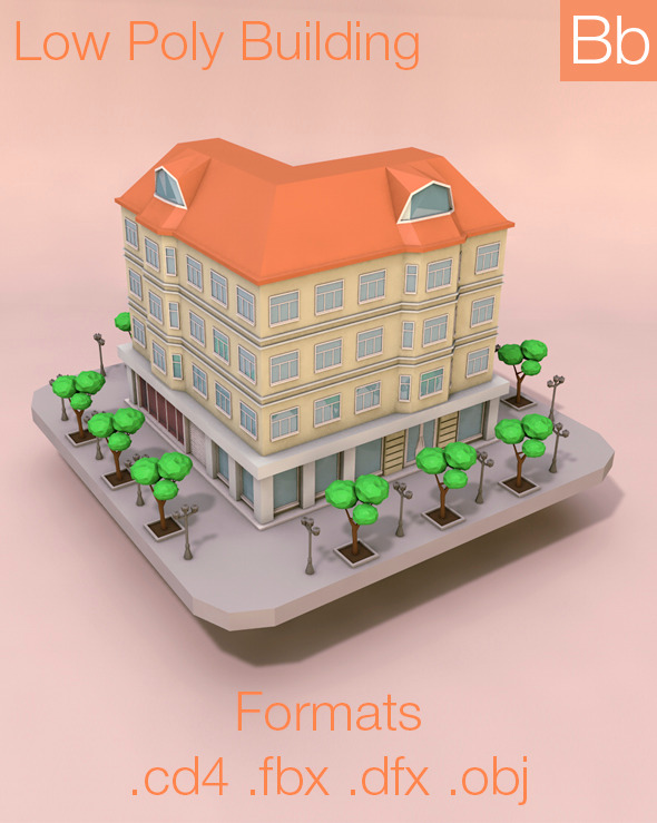 3DOcean Low poly Building 10545505 3DOcean Low poly Building 10545505