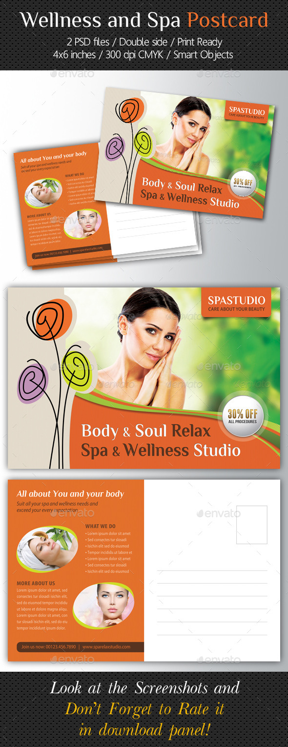 GraphicRiver Wellness and Spa Postcard Template V03 10546791 GraphicRiver Wellness and Spa Postcard Template V03 10546791