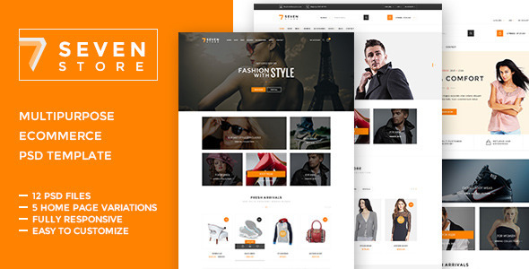 Seven Store  - Ecommerce PSD Template