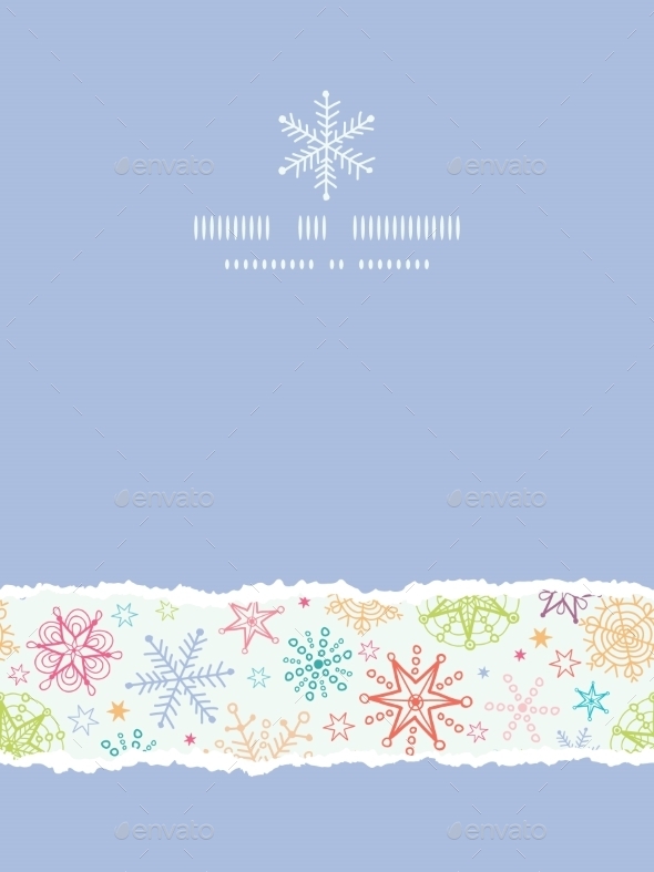 GraphicRiver Colorful Doodle Snowflakes Vertical Torn Frame Sea 10547246 GraphicRiver Colorful Doodle Snowflakes Vertical Torn Frame Sea 10547246