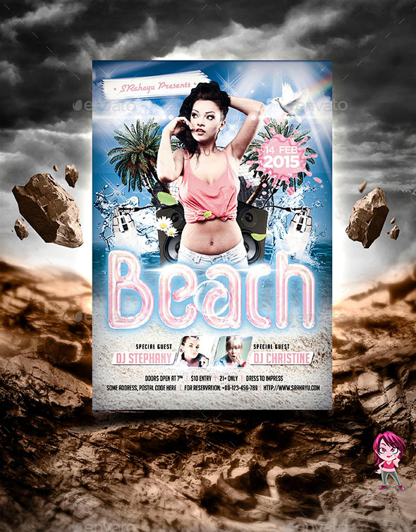 GraphicRiver Beach Flyer Template 10547281 GraphicRiver Beach Flyer Template 10547281