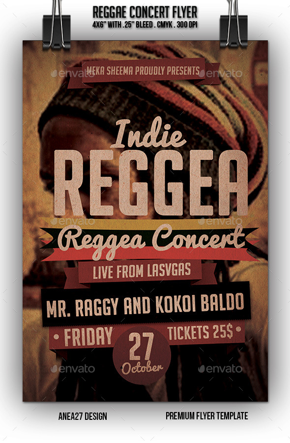 GraphicRiver Reggae Concert Flyer 10547778 GraphicRiver Reggae Concert Flyer 10547778