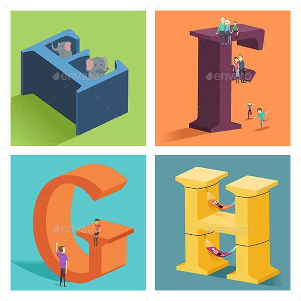 GraphicRiver Alphabets Concept in 3D 10548368 GraphicRiver Alphabets Concept in 3D 10548368