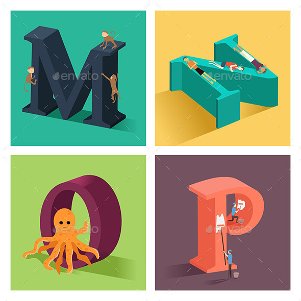 GraphicRiver Alphabets Concept in 3D 10548379 GraphicRiver Alphabets Concept in 3D 10548379