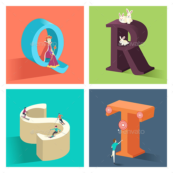 GraphicRiver Alphabets Concept in 3D 10548385 GraphicRiver Alphabets Concept in 3D 10548385