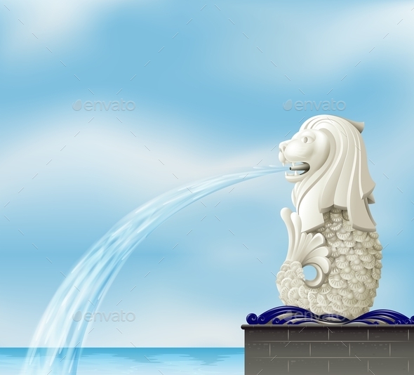GraphicRiver A Statue of a Merlion 10548776 GraphicRiver A Statue of a Merlion 10548776