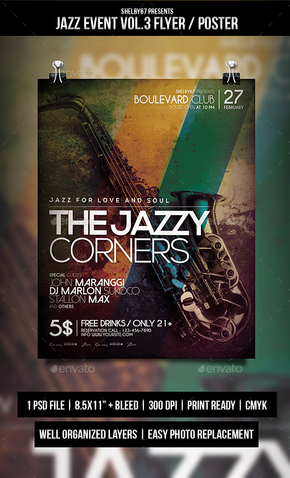 GraphicRiver Jazz Event Flyer Poster Vol.3 10550243 GraphicRiver Jazz Event Flyer Poster Vol.3 10550243