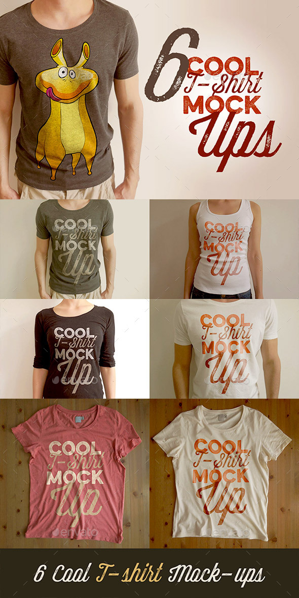 GraphicRiver 6 Retro Vintage Style T-shirt Mock-ups 10550347 GraphicRiver 6 Retro Vintage Style T-shirt Mock-ups 10550347