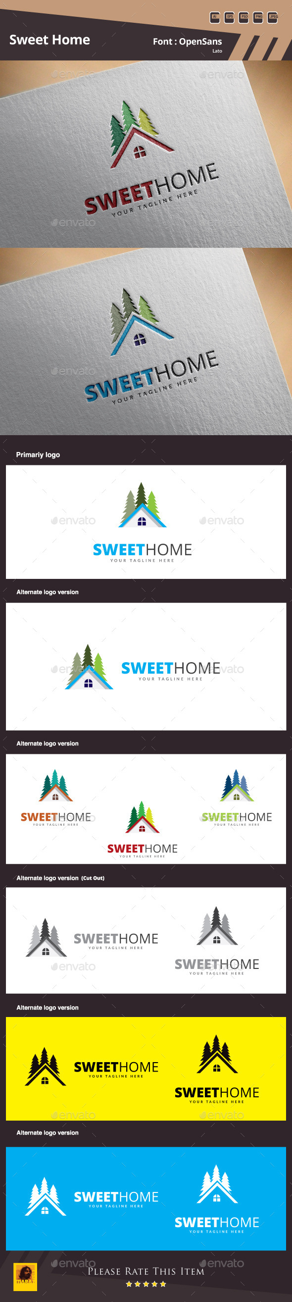 GraphicRiver Sweet Home Logo Template 10550696 GraphicRiver Sweet Home Logo Template 10550696