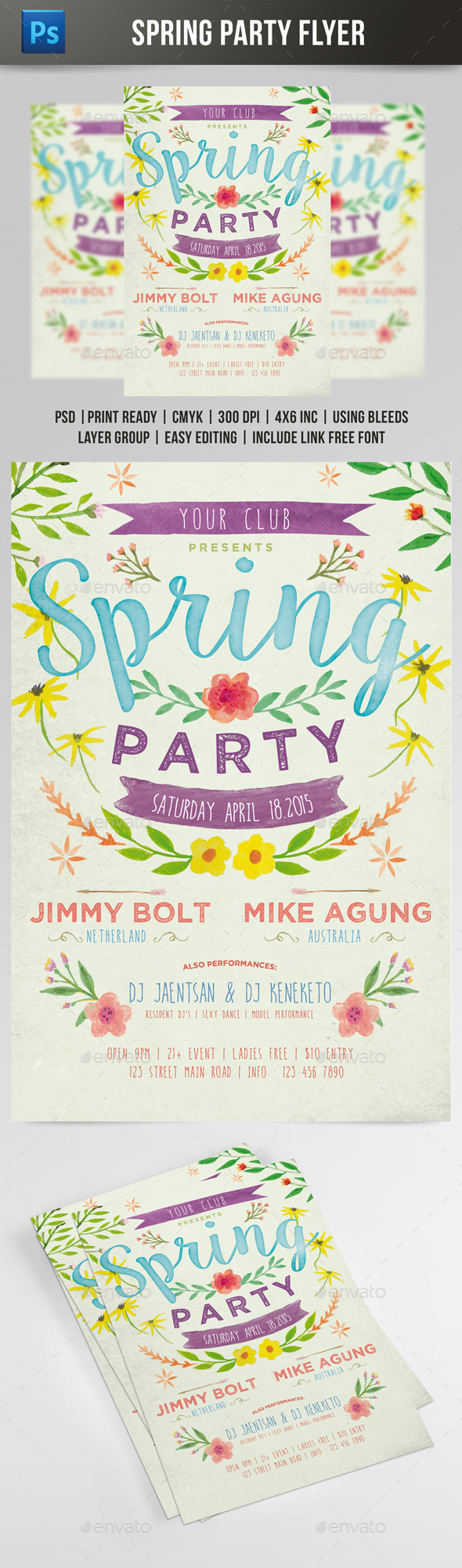 Spring Party Flyer