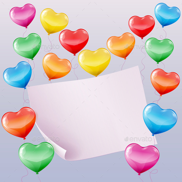 GraphicRiver Heart Shaped Balloons Background 10550834 GraphicRiver Heart Shaped Balloons Background 10550834