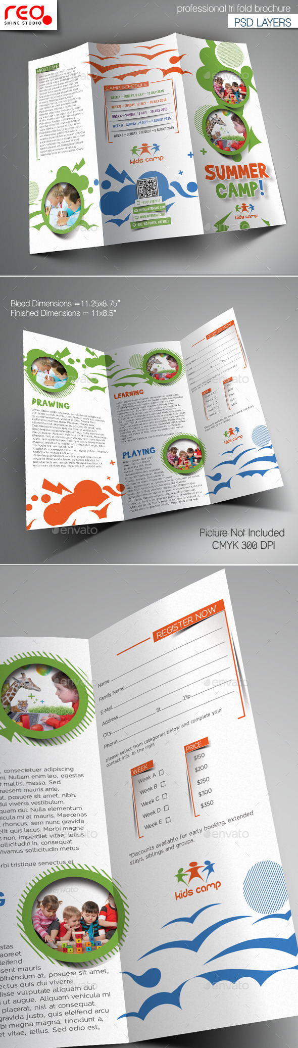 GraphicRiver Summer Camp Trifold Brochure Template 10551149 GraphicRiver Summer Camp Trifold Brochure Template 10551149