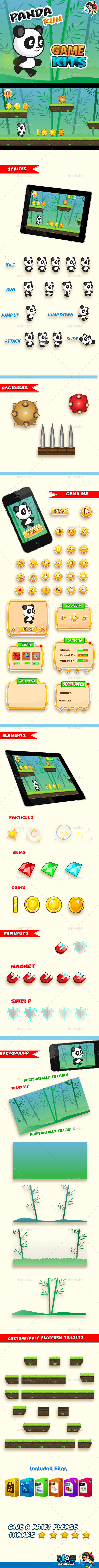 GraphicRiver Panda Run Platformer Game Kit 10556464 GraphicRiver Panda Run Platformer Game Kit 10556464