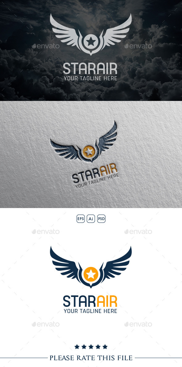 GraphicRiver Wings Airlines Logo 10556720 GraphicRiver Wings Airlines Logo 10556720