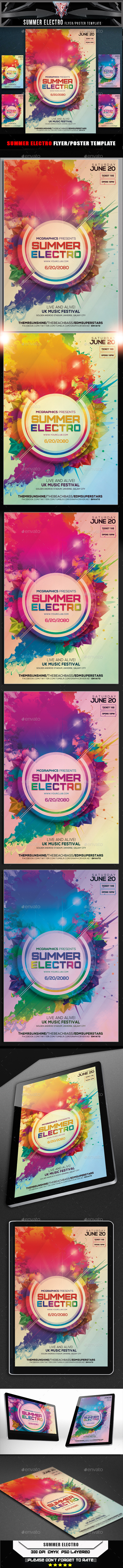 GraphicRiver Summer Electro Flyer Template 10556807 GraphicRiver Summer Electro Flyer Template 10556807