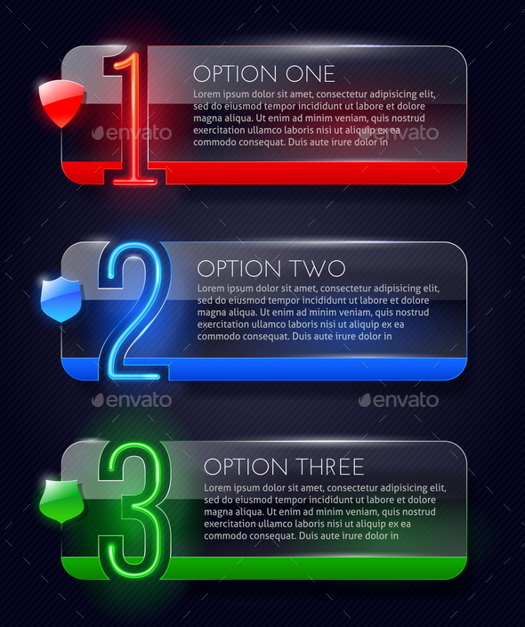 GraphicRiver Glass Transparent Banners with Neon Numbers 10556830 GraphicRiver Glass Transparent Banners with Neon Numbers 10556830