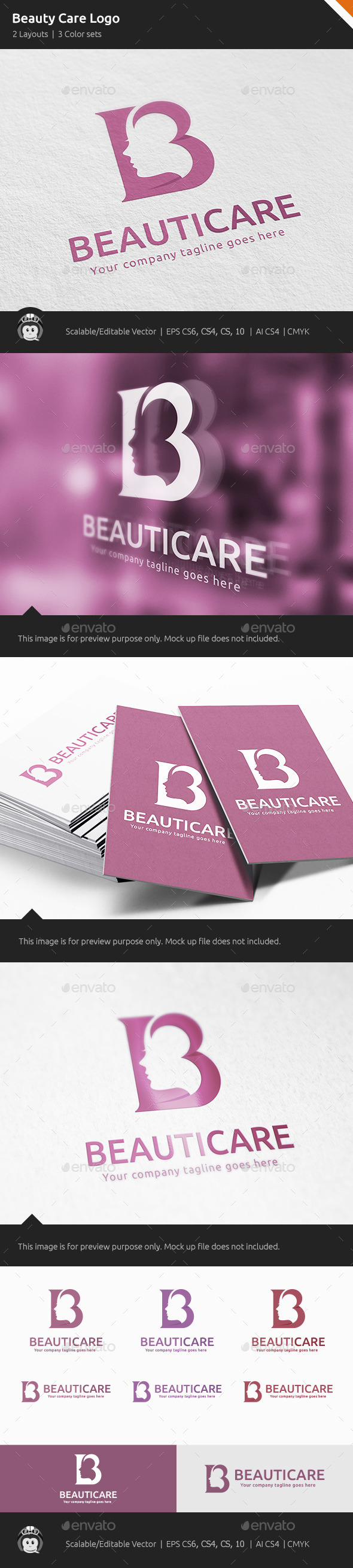 GraphicRiver Beauty Care Woman Logo 10559412 GraphicRiver Beauty Care Woman Logo 10559412