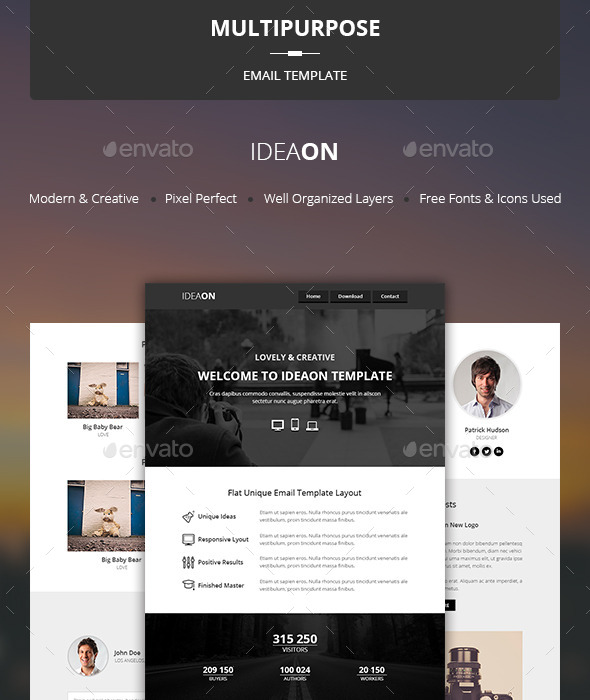 GraphicRiver IdeaOn Multipurpose Email Template 10457362 GraphicRiver IdeaOn Multipurpose Email Template 10457362