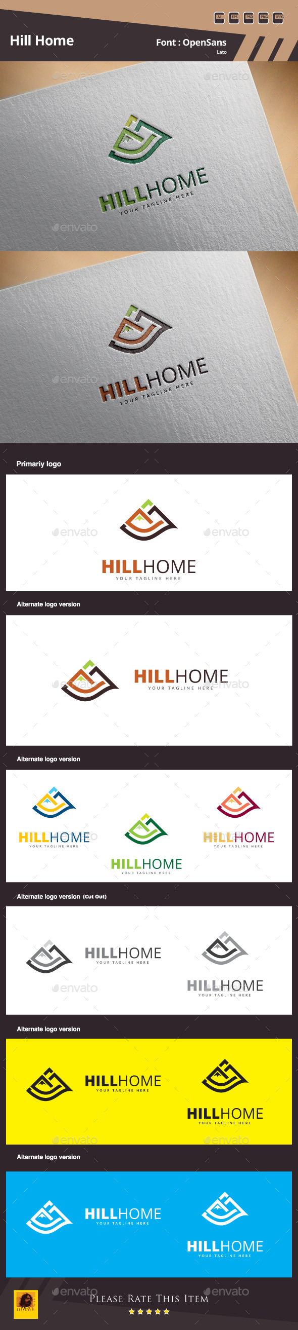 GraphicRiver Hill Home Logo Template 10562527 GraphicRiver Hill Home Logo Template 10562527
