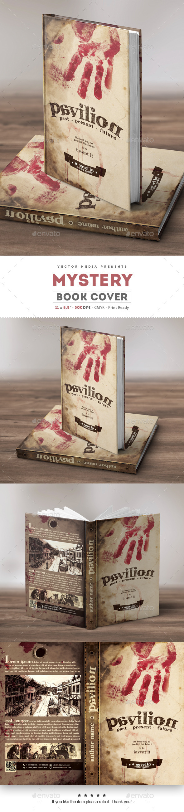 GraphicRiver Mystery Book Cover 10566562 GraphicRiver Mystery Book Cover 10566562