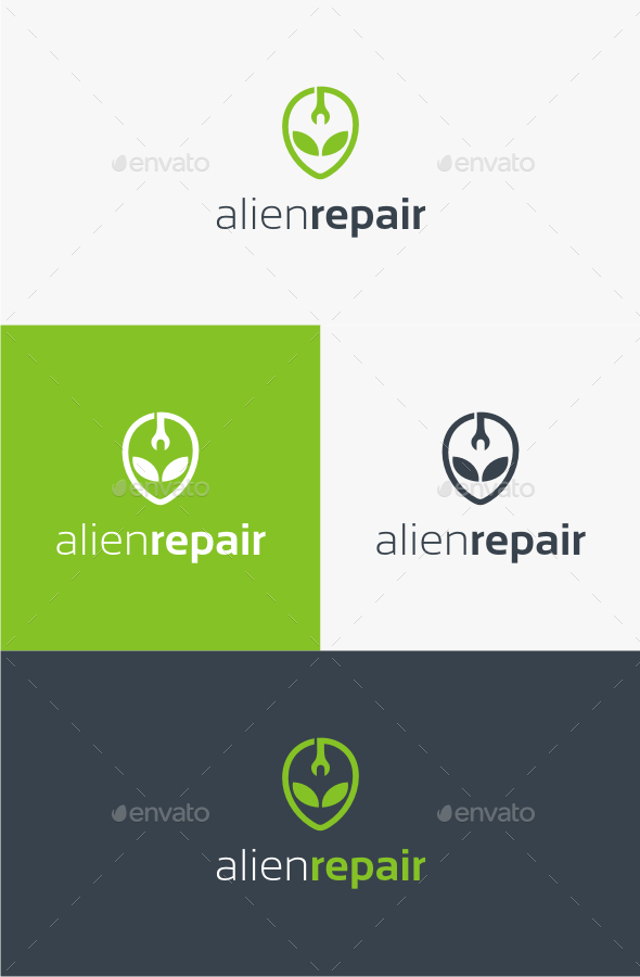 GraphicRiver Alien Repair Logo Template 10514183 GraphicRiver Alien Repair Logo Template 10514183