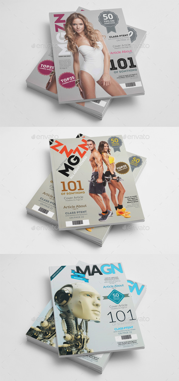 GraphicRiver 3x Magazine Covers Bundle 10566826 GraphicRiver 3x Magazine Covers Bundle 10566826