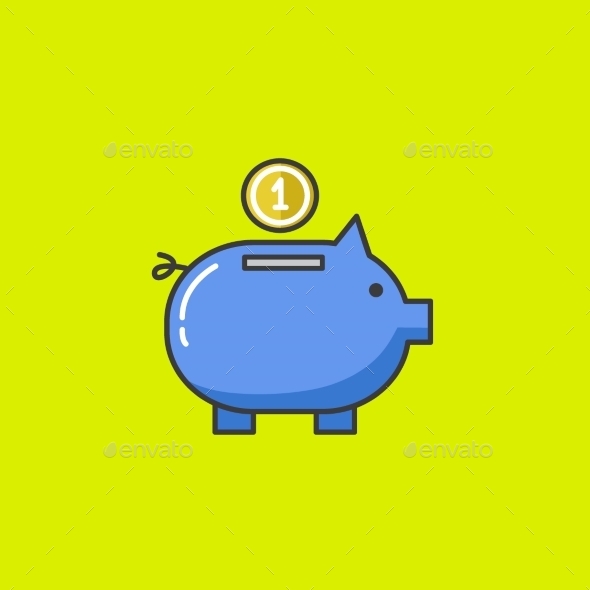 GraphicRiver Piggy Bank Vector Icon 10569076 GraphicRiver Piggy Bank Vector Icon 10569076